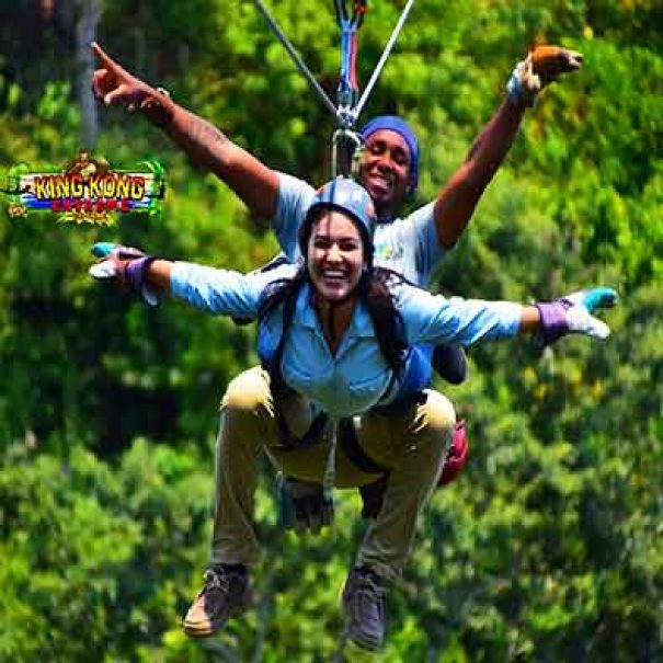 roatan king kong zipline and beach